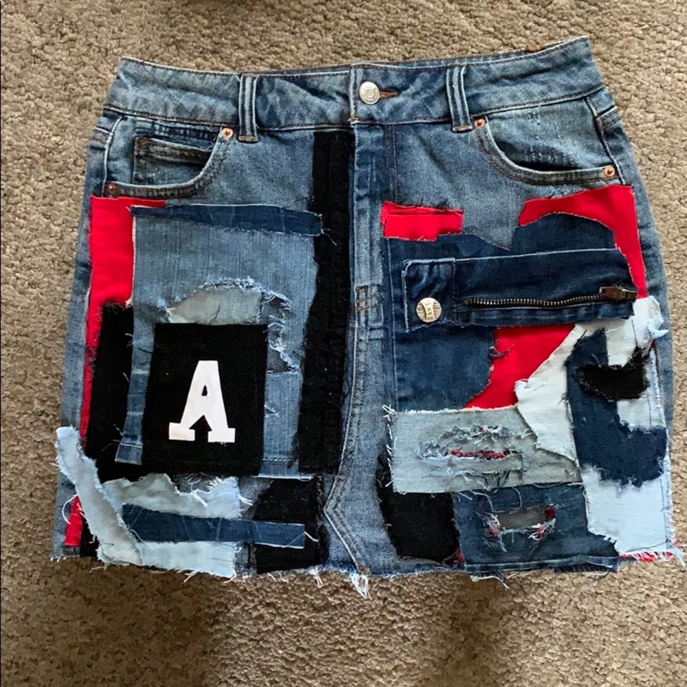 Custom Denim Jean Skirt